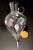 Hollywood Regency Mid 20th Century Austrian Hand-Blown Crystal Wine Aerator Decanter & Wrought Iron Stand – 23" For Sale - Image 3 of 12