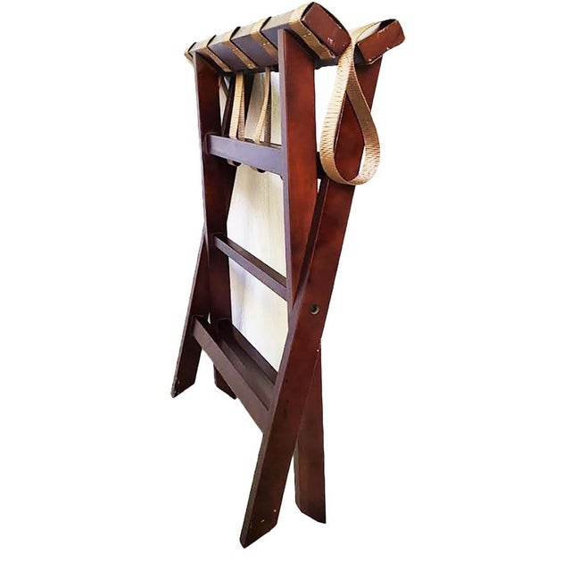 Mid-Century Modern HIgh End Wooden Luggage Rack From Las Vegas 5 Star Hotel For Sale - Image 3 of 4