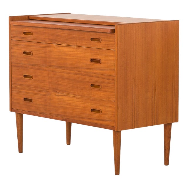 Danish Teak Dresser with Hidden Vanity, 1960s For Sale