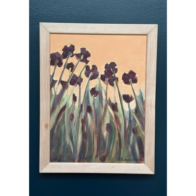 Martina Möller, Flowers, 1980s, Oil on Panel, Framed For Sale - Image 10 of 12