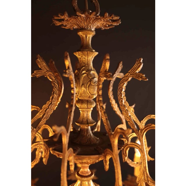 2000 - 2009 Spanish Chandelier in Brass, Spain, 1970 For Sale - Image 5 of 11
