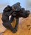 Large Hand Carved African Ironwood Sculpture Lions Attacking Cape Buffalo For Sale - Image 4 of 10