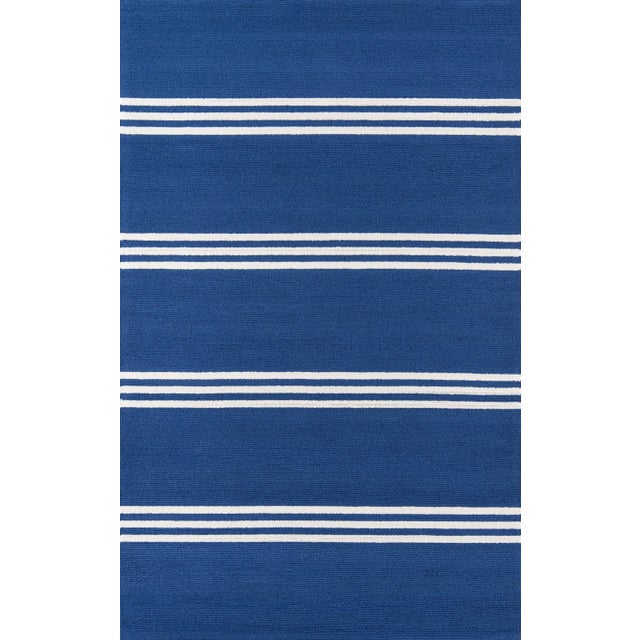 Textile Momeni Contemporary Indoor/Outdoor Veranda Rug in Maritime Blue, 3'9" x 5'9" For Sale - Image 7 of 7