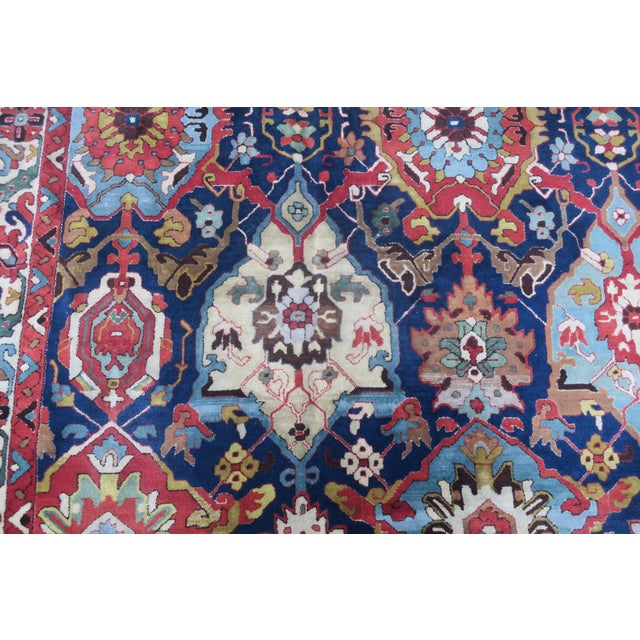 Antique Hand-Hooked Rug with Large Palmettes, 1920 For Sale - Image 4 of 18