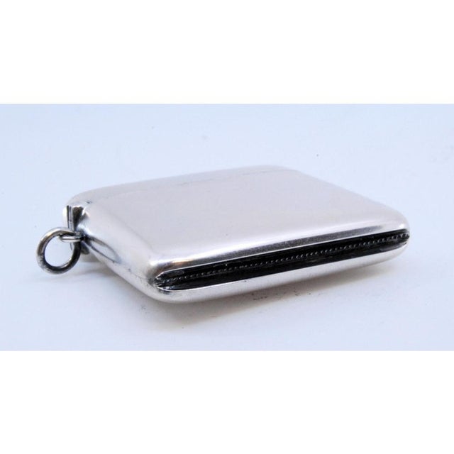 Silver Matchbox with Hinged Lid and Hanging Ring For Sale - Image 5 of 10