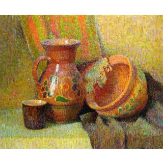 Still-Life Antique Oil Painting Original Soviet Art Ukrainian Artist Moskvitin m.a. 50-60 (Igor) For Sale