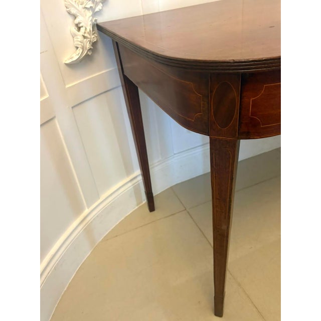 Antique Georgian Mahogany Inlaid Console Tables, 1800, Set of 2 For Sale - Image 15 of 18