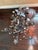 Late 20th Century Late 20th Century Tuscan Wrought Iron Branch Chandelier With Crystal Leaves & Teardrops For Sale - Image 5 of 6