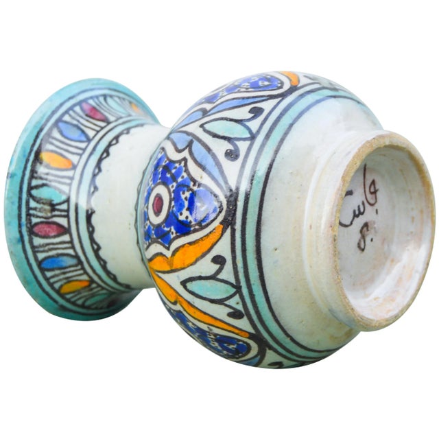 Blue Antique Andalusian Ceramic Vase For Sale - Image 8 of 10