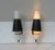 1950s Italian Black Glass Wall Lights, 1950s, Set of 2 For Sale - Image 5 of 18
