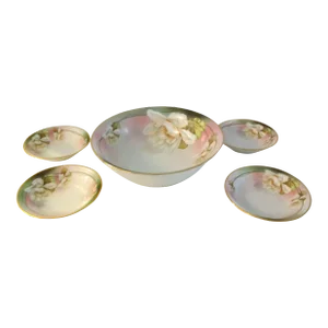 Antique Mz Austria Gardenia Porcelain Serving Set, C. 1884 - 1909