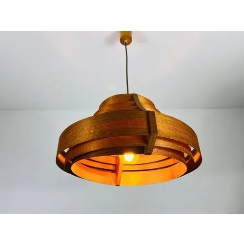 Mid-Century Modern Wooden Pendant Lamp by Hans-Agne Jakobsson, Sweden, 1960s For Sale - Image 12 of 13