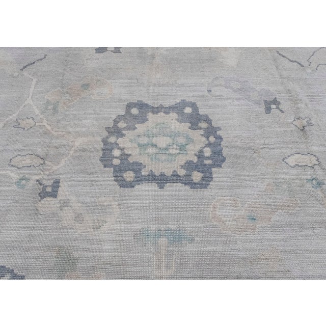 Early 21st Century Turkish Oushak Rug 9'6" x 13'1" For Sale - Image 5 of 8