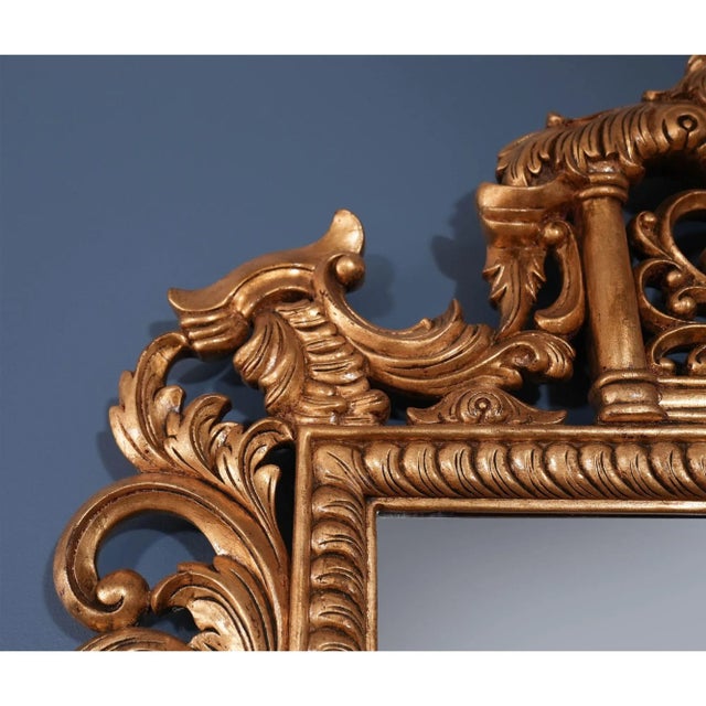 2020s Chinese Chippendale Gold Leaf Mirror For Sale - Image 5 of 8