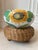 Ceramic Vintage 12” Italian Sunflower Insized, Glazed Handpainted Terracotta Bowl For Sale - Image 7 of 18