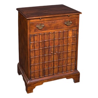 Vintage Bachelor's Writing Cabinet, English, Library Cupboard, Regency Revival For Sale