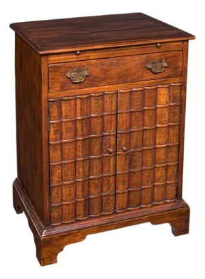 Vintage Bachelor's Writing Cabinet, English, Library Cupboard, Regency Revival