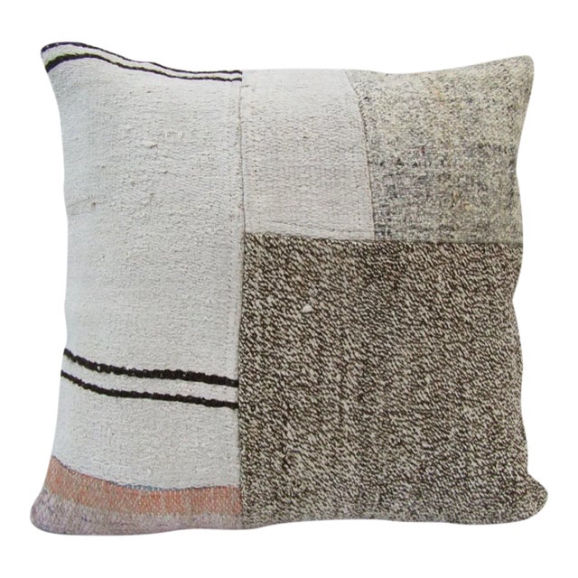 Handmade Patchwork Turkish Kilim Pillow Cover For Sale