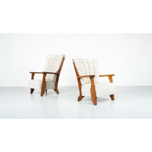 Guillerme et Chambron Vintage Madame Lounge Chairs by Guillerme and Chambron for Votre Maison, 1950, Set of 2 For Sale - Image 4 of 18