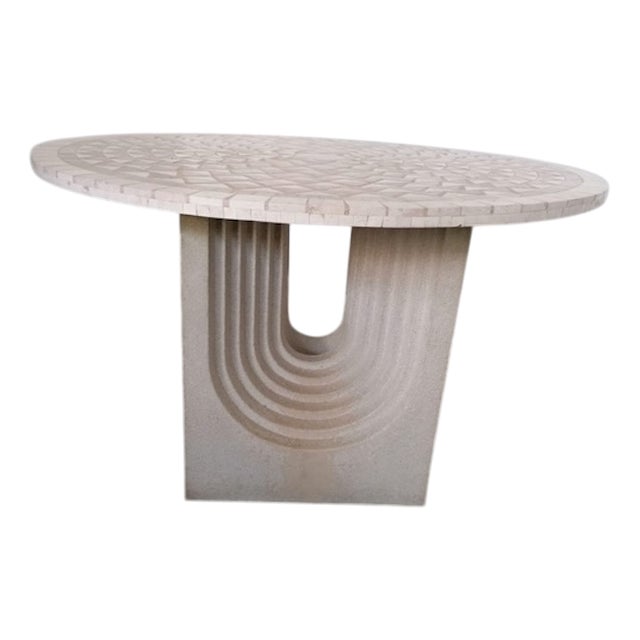 Round Stone Table, 1970 For Sale