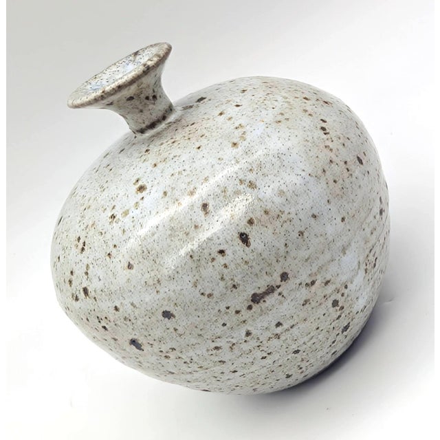 1970s Roger Butler Studio Pottery Speckled Glazed Bud Vase For Sale In Miami - Image 6 of 11
