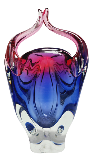 Vase by J. Hospodka for Chribska Glassworks, Former Czechoslovakia, 1960s