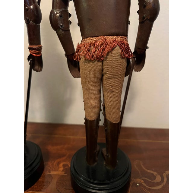 Metal Early 20th Century , Victorian Hand Forged Suit of Armor Knight Figures, Partial Articulating - a Pa For Sale - Image 7 of 10