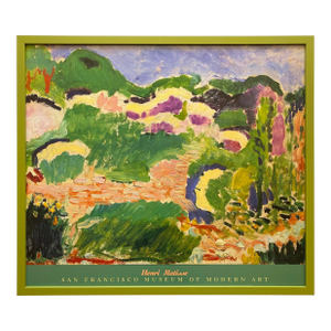 Henri Matisse Vintage 1994 Lithograph Print Framed Fauvism Museum Poster " Les Genets " 1905