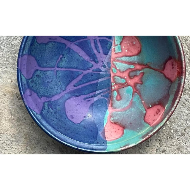 Vintage Boho Signed Studio Pottery Bowl For Sale - Image 12 of 12