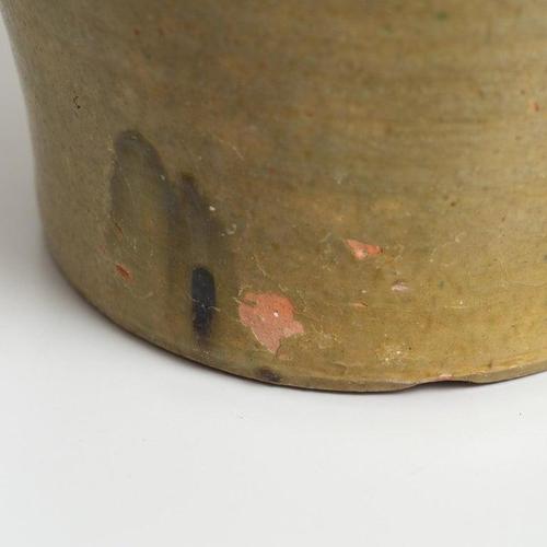 Early 20th Century Traditional Rustic Green Ceramic Vase For Sale - Image 10 of 11