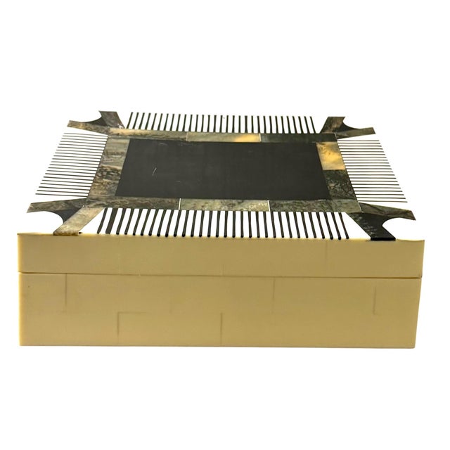 Vintage Bone, Mother-of-Pearl and Ebony Decorative Box For Sale - Image 9 of 10