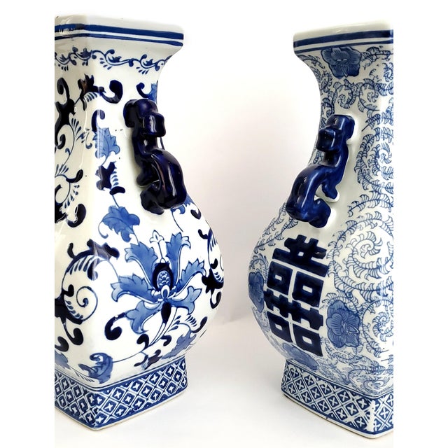 Ceramic Vases Chinese Pair For Sale - Image 7 of 11