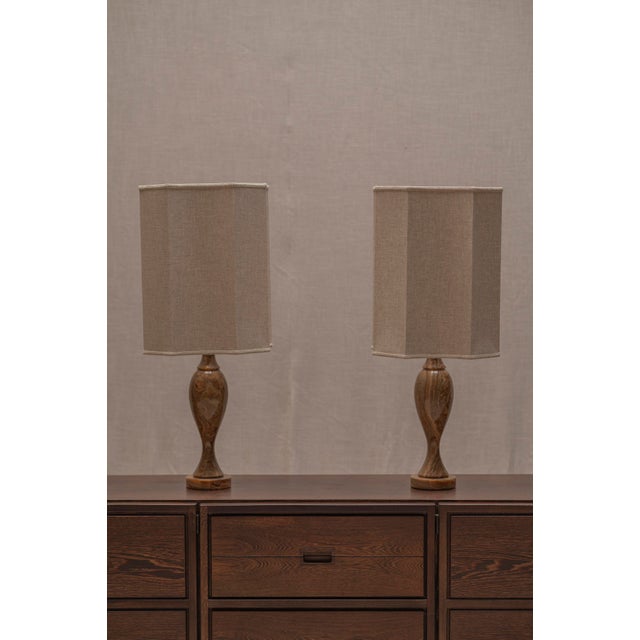 Large Italian Onyx Table Lamps, 1970s, Set of 2 For Sale - Image 11 of 15