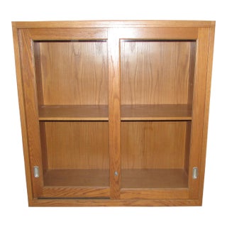 Late 20th Century Reclaimed Sliding Glass Door Square Cabinet For Sale