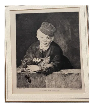 L'Enfant aux Cerises Etching by H. Beren Greed after E. Manet, 1900