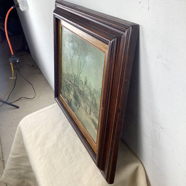 Early 20th Century Antique European Winter Landscape Decorative Print in Period Gilt Frame For Sale - Image 5 of 12