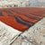 Hand-Knotted Wool Rug in Rust Red With Navy Wave Motif For Sale - Image 4 of 12