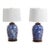 Antique Chinese White and Blue Table Lamps For Sale