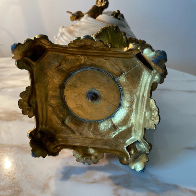 1920s Art Nouveau Porcelain Gilt Bronze Vase For Sale - Image 10 of 13