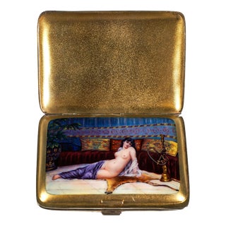 Art Nouveau Silver Cigarette Case, 1890s For Sale