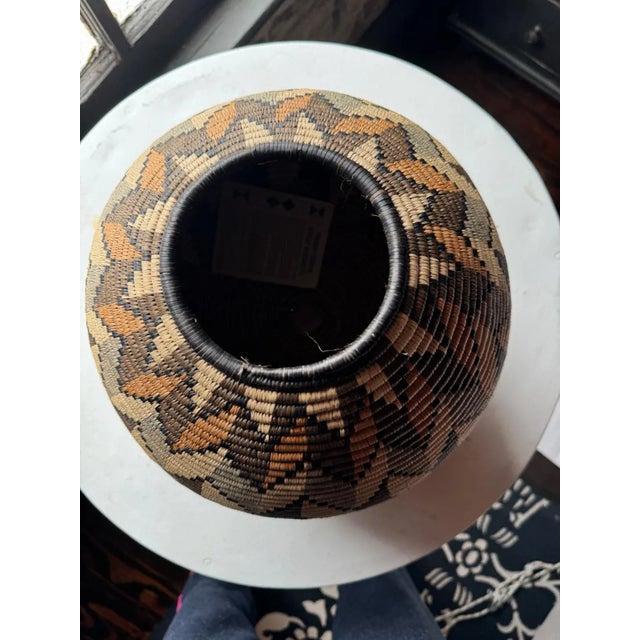 Wood Small African Zulu Ukhamba Basket – Handwoven Beer Vessel For Sale - Image 7 of 12