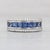 Metal 1.65ctw Blue Sapphire Diamond Ring 14k White Gold Size 4.25-4.5 Wedding Band For Sale - Image 7 of 8