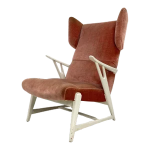 1950’s European Angular Wingback Chair