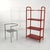 1980s Red Standing Shelf in Perforated Metal, 1980s For Sale - Image 5 of 8