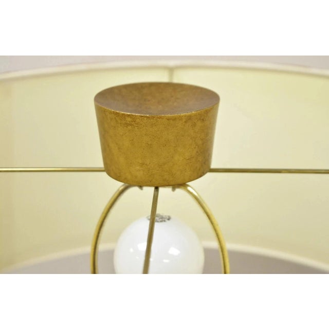 Decorator Fine Art Lamps Gold Gilt Metal Skyscraper Modern Floor Lamps - A Pair For Sale - Image 11 of 12