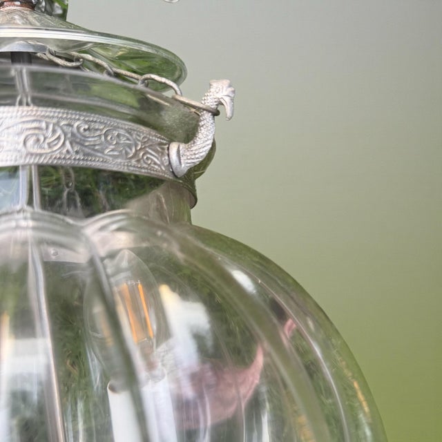 19th Century 2 Light Crystal Glass Hundi Belgium Lamp Chandelier For Sale - Image 4 of 7