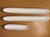 Vintage Carnivale McCarty of Memphis Signed White Pottery Set of 3 Olive Trays For Sale - Image 9 of 12
