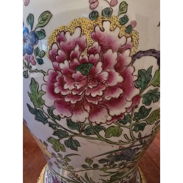 Antique French Bronze and Porcelain Lamp For Sale - Image 10 of 16