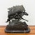 American Vintage Large Scale Patinated Bronze Frederic Remington Sculpture on Marble Plinth For Sale - Image 3 of 7