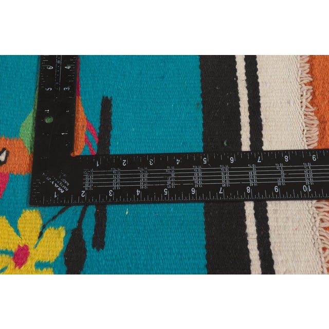 Textile Vintage Mexican Zapotec Rug, 01'00 X 03'02 For Sale - Image 7 of 10